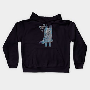 Sketch Bluey Dad Vintage Kids Hoodie